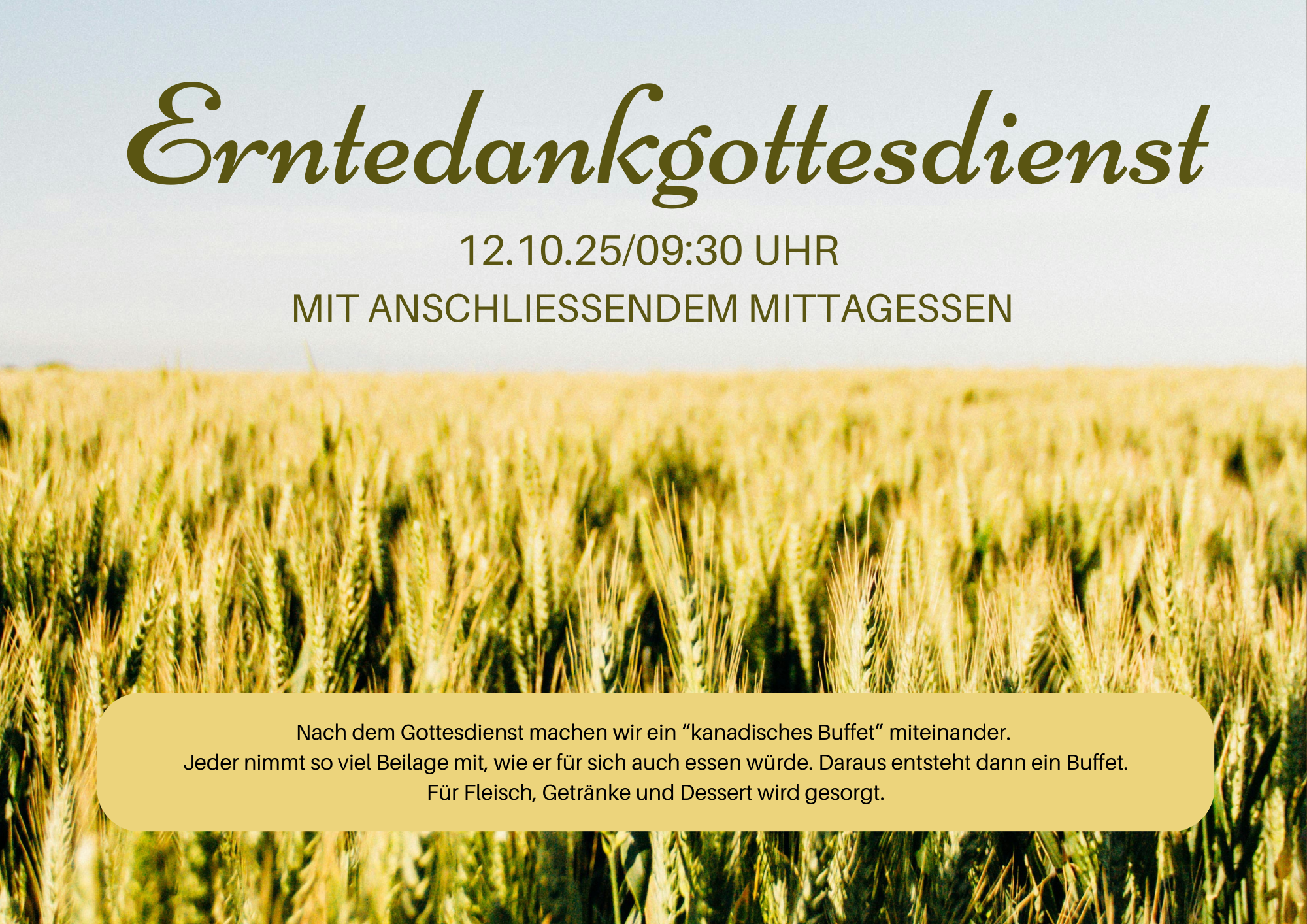 Erntedank Gottesdienst