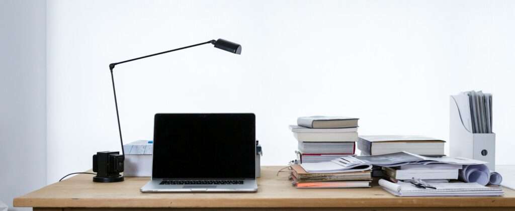 MacBook Pro on top of table
